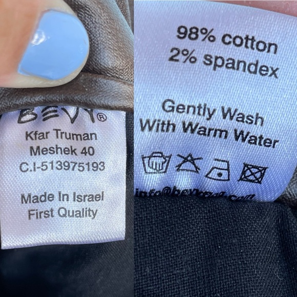 Bevy Flog exposed button fly vegan leather pants size 30 /10 - Picture 15 of 16